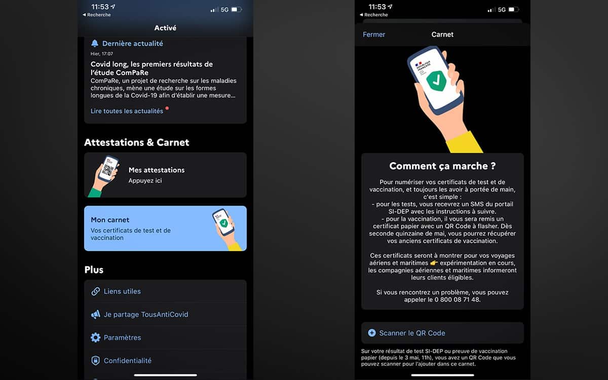 comment gerer votre pass sanitaire depuis l application tousanticovid groupe prisme
